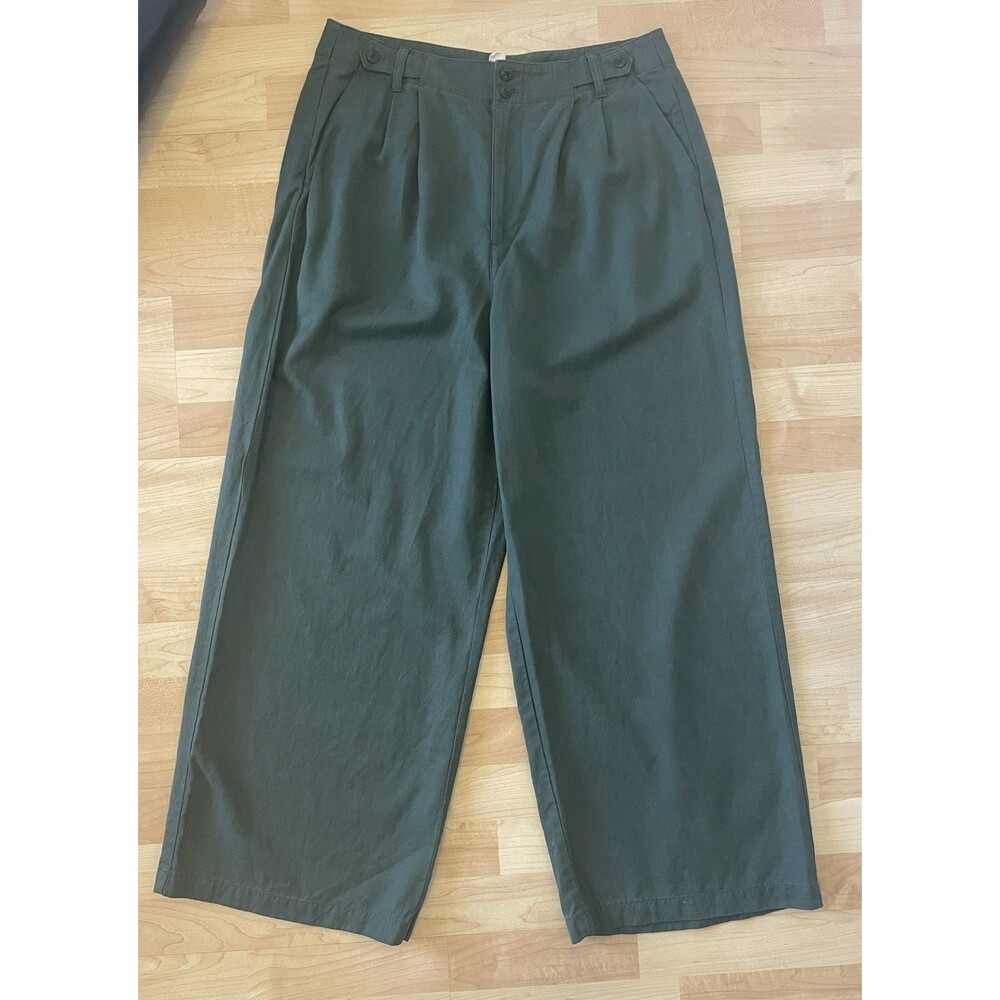 Madewell The Harlow Wide Leg Pant In Drapey Twill Size 14 - Picture 5 of 12